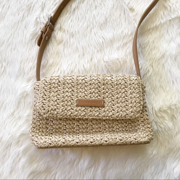 Nine West Handbags - Nine West • basket woven shoulder bag purse
